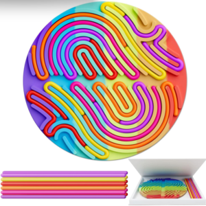 Sensory Fidget Toys for Kids Toddler Boys ,Sensory Activity Board for Stress Anxiety Autistic ADHD, Calm Down Travel Airplane Essentials Toys for 3+ Year Old, Stuffers Gifts for Teens Girls