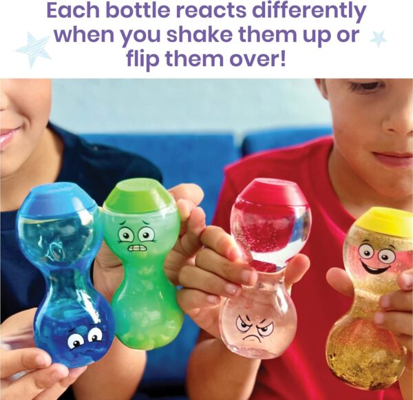 Express Your Feelings Sensory Bottles- Primary Emotions, Toddler Sensory Toys, Quiet Fidget Toys, Play Therapy Toys, Calm Down Corner Supplies, Calming Corner, Social Emotional Learning - Image 6