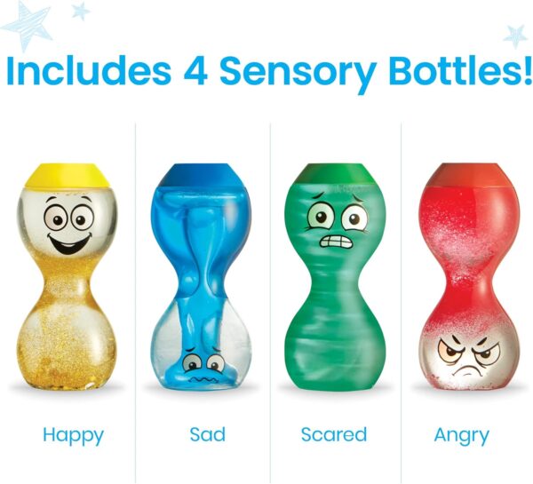 Express Your Feelings Sensory Bottles- Primary Emotions, Toddler Sensory Toys, Quiet Fidget Toys, Play Therapy Toys, Calm Down Corner Supplies, Calming Corner, Social Emotional Learning - Image 4