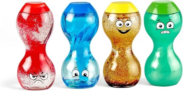 Express Your Feelings Sensory Bottles- Primary Emotions, Toddler Sensory Toys, Quiet Fidget Toys, Play Therapy Toys, Calm Down Corner Supplies, Calming Corner, Social Emotional Learning
