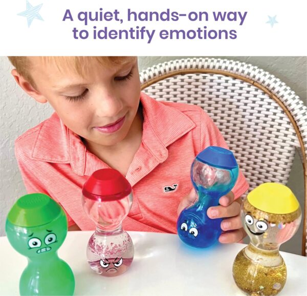 Express Your Feelings Sensory Bottles- Primary Emotions, Toddler Sensory Toys, Quiet Fidget Toys, Play Therapy Toys, Calm Down Corner Supplies, Calming Corner, Social Emotional Learning - Image 5