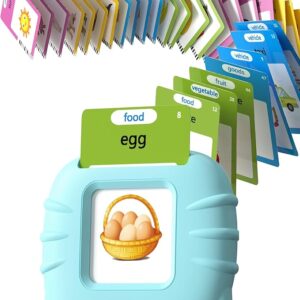 Talking Flash Cards for Toddlers 1 2 3 4 Year Olds, Montessori Language Learning with 224 Words, Pocket Speech Therapy and Autism Playthings, Children's Sensory Educational Device