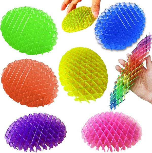 Fidget Worm Toy 7 PCS - Sensory Slug Fidget Toy,Multicolor Stress Relief Fidget Toys,Resistance Fidget Toys,Anxiety Relief Toys for Kids & Adults,Elastic Mesh Toys (7 Colors Packing)