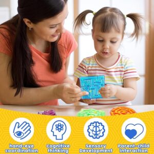 Squishy Toys Sensory Fidget Toys for Kids: 4 Pack Maze Sensory Toys for Autism – Fidget Toys with Filled Goo for Calming Down Classroom Travel