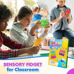 Squishy Sensory Fidget Autism Toys for Kids: Sensory Toys for Sepcial Need 6 Pack Maze – Quiet Fidget Sensory Filled Goo for Calming Down Classroom, Adult Office,Travel Essetial