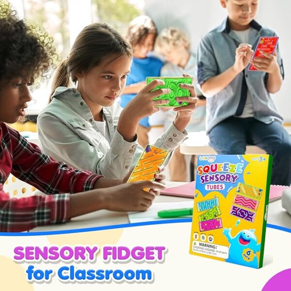 Squishy Sensory Fidget Autism Toys for Kids: Sensory Toys for Sepcial Need 6 Pack Maze - Quiet Fidget Sensory Filled Goo for Calming Down Classroom, Adult Office,Travel Essetial - Image 2