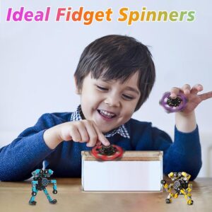 Transformable Fidget Spinners 4 Pcs for Kids and Adults Stress Relief Sensory Toys for Boys and Girls Fingertip Gyros for Party Favors Stocking Stuffers Bulk for Kids