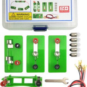 EUDAX Physics Science Lab Learning Circuit kit,Electricity Experiment Set,Building Circuits for Student Junior Senior High School Students (Basic kit)