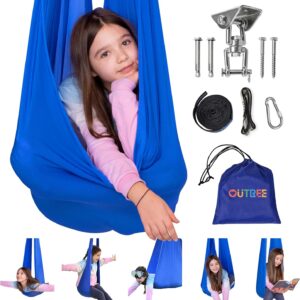 OUTREE Sensory Swing for Kids with 360° Swivel Hanger, Indoor Therapy Swing Great for Autism, ADHD, Sensory Processing Disorder, and Autistic Children